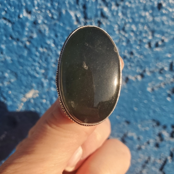 New Nephrite Jade 925 Silver Ring. - Picture 4 of 16
